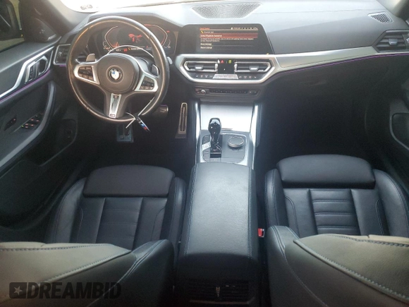 2023 BMW 4 Series 430i with VIN WBA63AV04PFN34378, listed as a Copart auction lot 41647305 with 33,416 mi miles and Salvage title. Bid and sale history available at DreamBid. Image 8.