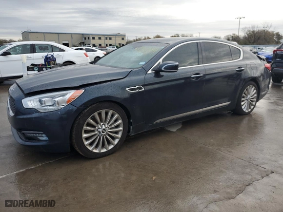 2015 Kia K900 Luxury with VIN KNALW4D41F6022186, listed as a Copart auction lot 83780744 with 48,660 mi miles and Salvage Title. Bid and sale history available at carsss.com. Image 1.