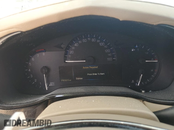 2015 Cadillac CTS Luxury RWD with VIN 1G6AR5SXXF0125522, listed as a Copart auction lot 49418515 with 75,331 mi miles and Salvage Title. Bid and sale history available at DreamBid. Image 9.