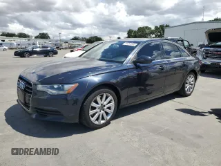 2014 Audi A6 Premium Plus with VIN WAUGFAFC1EN021659, listed as a Copart auction lot 56242845 with 183,902 mi miles and Salvage title. Bid and sale history available at DreamBid. Image 1.