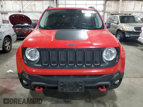 2017 Jeep Renegade Trailhawk with VIN ZACCJBCB1HPG54076, listed as a Copart auction lot 41420795 with 131,371 mi miles and Salvage title. Bid and sale history available at DreamBid. Image 5.