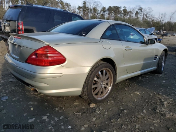 2004 Mercedes-Benz SL-Class with VIN WDBSK75F94F078884, listed as a Copart auction lot 85495054 with 0 mi miles and Salvage Title. Bid and sale history available at carsss.com. Image 3.