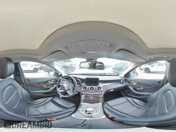 2017 Mercedes-Benz C 300 with VIN 55SWF4KB7HU217300, listed as a Copart auction lot 58961125 with 101,054 mi miles and Salvage title. Bid and sale history available at DreamBid. Image 15.