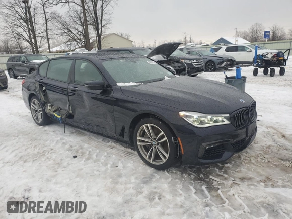 2018 BMW 7 Series 750i xDrive with VIN WBA7F2C54JB238260, listed as a Copart auction lot 89202965 with 51,634 mi miles and Salvage Title. Bid and sale history available at carsss.com. Image 4.
