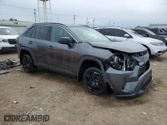 2021 Toyota RAV4 LE with VIN 2T3F1RFV6MC164399, listed as a Copart auction lot 56422785 with 72,027 mi miles and Salvage title. Bid and sale history available at DreamBid. Image 4.