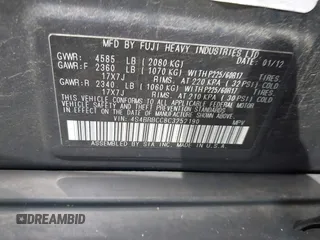 2012 Subaru Outback Prem with VIN 4S4BRBCC8C3252190, listed as a IAAI auction lot 42638064 with 145,051 mi miles and . Bid and sale history available at DreamBid. Image 9.