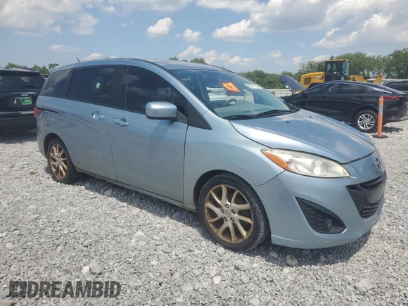 2012 Mazda 5 Touring with VIN JM1CW2CL5C0141969, listed as a Copart auction lot 62771735 with Not provided miles and Salvage title. Bid and sale history available at DreamBid. Image 4.