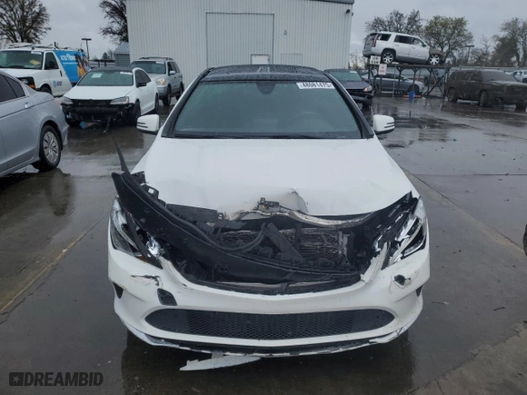 2018 Mercedes-Benz CLA with VIN WDDSJ4EB1JN675003, listed as a Copart auction lot 48081475 with 0 mi miles and Salvage Title. Bid and sale history available at carsss.com. Image 5.