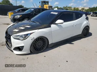 2015 Hyundai Veloster Turbo with VIN KMHTC6AE4FU229716, listed as a Copart auction lot 65993265 with 77,616 mi miles and Clean title. Bid and sale history available at DreamBid. Image 1.