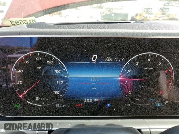 2025 Mercedes-Benz GLE 450 with VIN 4JGFB5KB1SB336260, listed as a Copart auction lot 48842765 with 11 mi miles and Salvage title. Bid and sale history available at DreamBid. Image 9.
