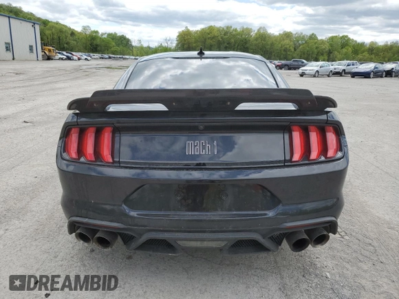 2021 Ford Mustang Mach 1 with VIN 1FA6P8R06M5555038, listed as a Copart auction lot 56496525 with 16,174 mi miles and Salvage title. Bid and sale history available at DreamBid. Image 6.