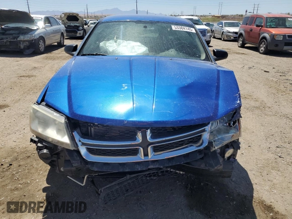 2012 Dodge Avenger SE with VIN 1C3CDZAG8CN327579, listed as a Copart auction lot 53384145 with 123,356 mi miles and Salvage Title. Bid and sale history available at DreamBid. Image 5.