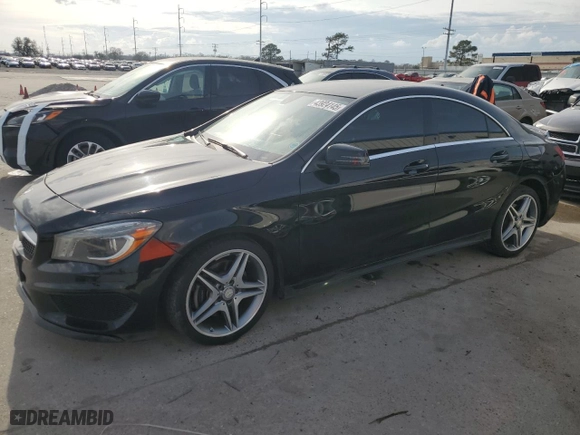 2014 Mercedes-Benz CLA-Class CLA 250 with VIN WDDSJ4GB6EN119255, listed as a Copart auction lot 43924145 with 92,784 mi miles and Salvage Title. Bid and sale history available at carsss.com. Image 1.
