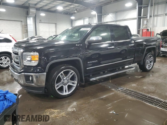 2014 GMC Sierra 1500 SLT with VIN 3GTU2VEC6EG103700, listed as a Copart auction lot 44943665 with 141,004 mi miles and Salvage Title. Bid and sale history available at DreamBid. Image 1.