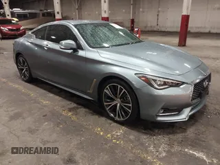 2018 Infiniti Q60 3.0t Luxe with VIN JN1EV7EL9JM391469, listed as a IAAI auction lot 41859792 with 48,498 mi miles and . Bid and sale history available at carsss.com. Image 1.