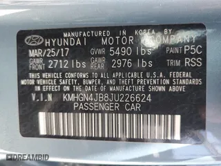 2018 Genesis G80 3.3T Sport with VIN KMHGN4JB8JU226624, listed as a Copart auction lot 66974224 with 67,392 mi miles and Salvage Title. Bid and sale history available at carsss.com. Image 14.