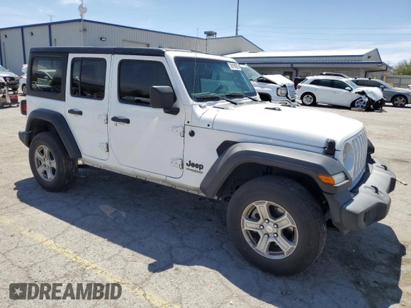 2022 Jeep Wrangler Unlimited Sport S with VIN 1C4HJXDG0NW142272, listed as a Copart auction lot 58198205 with 63,310 mi miles and Salvage title. Bid and sale history available at DreamBid. Image 4.