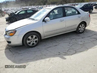 2009 Kia Spectra EX with VIN KNAFE221195655309, listed as a Copart auction lot 46620985 with 105,607 mi miles and Salvage Title. Bid and sale history available at DreamBid. Image 1.