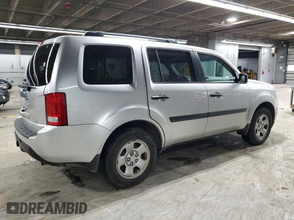 2012 Honda Pilot LX with VIN 5FNYF4H22CB005849, listed as a Copart auction lot 45019035 with 153,675 mi miles and Salvage Title. Bid and sale history available at carsss.com. Image 3.