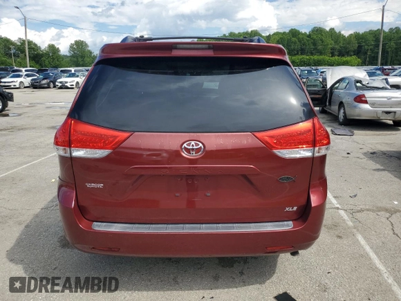 2012 Toyota Sienna XLE AAS with VIN 5TDYK3DC1CS233762, listed as a Copart auction lot 59224495 with 116,155 mi miles and Salvage title. Bid and sale history available at DreamBid. Image 6.