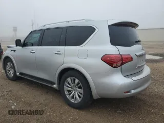2017 Infiniti QX80 with VIN JN8AZ2NC0H9430079, listed as a Copart auction lot 54515715 with 132,799 mi miles and Salvage title. Bid and sale history available at DreamBid. Image 2.