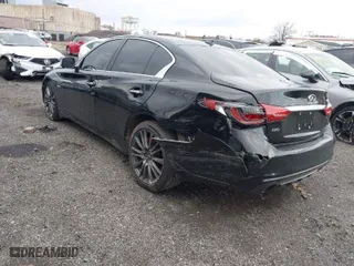 2018 Infiniti Q50 RED SPORT 400 with VIN JN1FV7AR4JM481806, listed as a IAAI auction lot 40968949 with 80,924 mi miles. Bid and sale history available at carsss.com. Image 3.