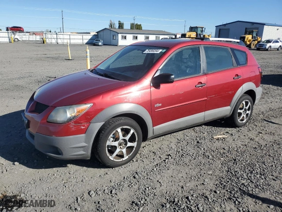 2003 Pontiac Vibe with VIN 5Y2SM62873Z480007, listed as a Copart auction lot 75499204 with 130,857 mi miles and Salvage Title. Bid and sale history available at carsss.com. Image 1.