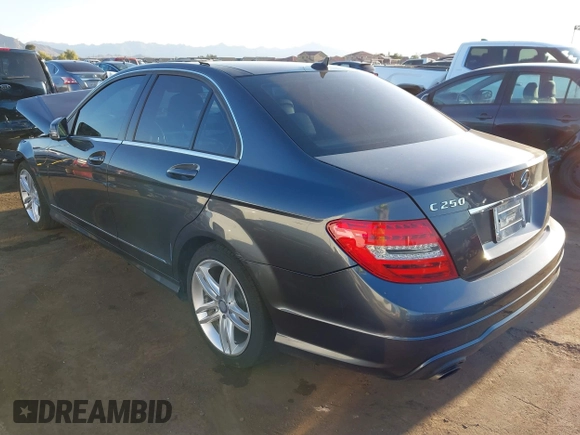 2014 Mercedes-Benz C-Class C 250 Sport with VIN WDDGF4HB1EG239751, listed as a IAAI auction lot 39149563 with 103,454 mi miles. Bid and sale history available at carsss.com. Image 3.