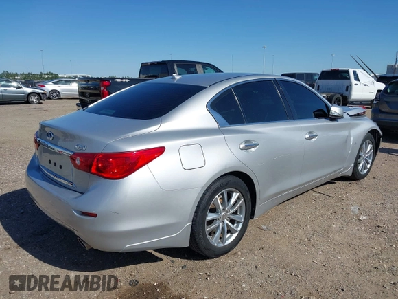 2015 Infiniti Q50 with VIN JN1BV7AR3FM405659, listed as a IAAI auction lot 41949596 with 101,196 mi miles and . Bid and sale history available at DreamBid. Image 4.