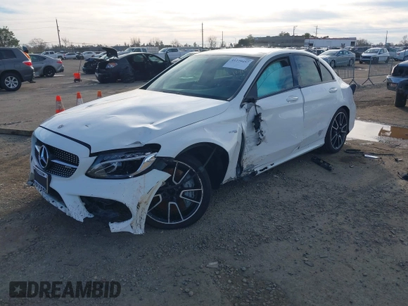 2018 Mercedes-Benz C 43 AMG with VIN 55SWF6EB5JU255881, listed as a IAAI auction lot 41279457 with 67,938 mi miles and . Bid and sale history available at carsss.com. Image 2.