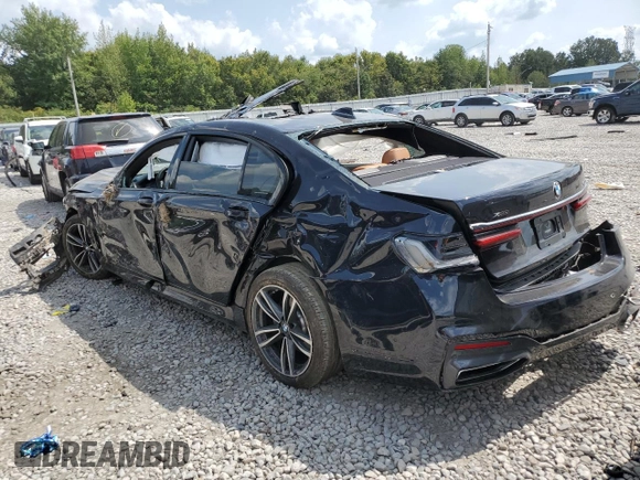 2020 BMW 7 Series 740i xDrive with VIN WBA7T4C01LCD47106, listed as a Copart auction lot 70770354 with 388 mi miles and Salvage title. Bid and sale history available at DreamBid. Image 2.