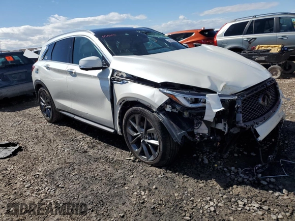 2022 Infiniti QX50 AUTOGRAPH with VIN 3PCAJ5DBXNF109603, listed as a Copart auction lot 53852894 with 43,803 mi miles and Salvage Title. Bid and sale history available at carsss.com. Image 4.
