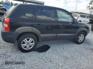 2007 Hyundai Tucson SE with VIN KM8JN12D57U476898, listed as a Copart auction lot 47777985 with 186,481 mi miles and Clean Title. Bid and sale history available at carsss.com. Image 3.