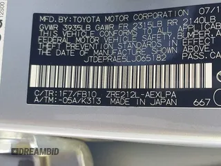2020 Toyota Corolla LE with VIN JTDEPRAE5LJ065182, listed as a IAAI auction lot 41799613 with 53,193 mi miles. Bid and sale history available at carsss.com. Image 9.
