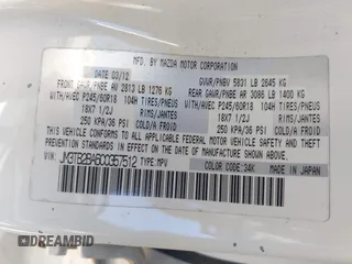 2012 Mazda CX-9 Sport с VIN JM3TB2BA6C0357512, выставлен на аукционе IAAI как лот 41309715 с пробегом 148 944 миль миль и . История ставок и продаж доступна на DreamBid. Изображение 9.