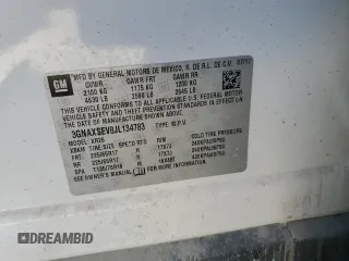 2018 Chevrolet Equinox LT with VIN 3GNAXSEV8JL134783, listed as a Copart auction lot 45465045 with 138,506 mi miles and Salvage Title. Bid and sale history available at carsss.com. Image 13.