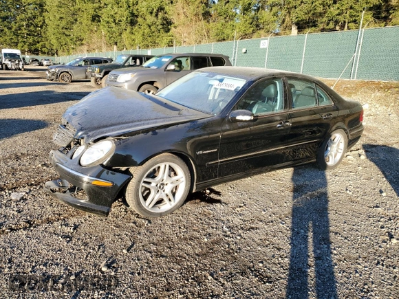 2005 Mercedes-Benz E-Class 5.5L AMG with VIN WDBUF76J25A746426, listed as a Copart auction lot 85879584 with 134,055 mi miles and Salvage Title. Bid and sale history available at carsss.com. Image 1.