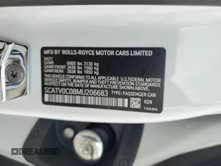 2021 Rolls-Royce Ghost z VIN SCATV0C08MU206683, wystawiony jako Copart lot #71416214 z przebiegiem 40 756 mil mil oraz Szkody całkowita. Historia ofert i sprzedaży dostępna na DreamBid. Obrazek 14.