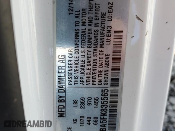 2015 Smart fortwo Passion с VIN WMEEK3BA5FK835565, выставлен на аукционе Copart как лот 76688204 с пробегом 62 674 миль миль и Списание • Salvage title. История ставок и продаж доступна на DreamBid. Изображение 12.