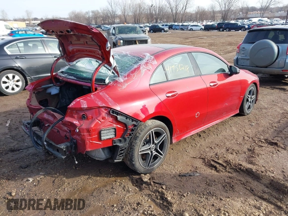 2022 Mercedes-Benz CLA 250 with VIN W1K5J4HB2NN272503, listed as a IAAI auction lot 41756218 with 45,477 mi miles and . Bid and sale history available at DreamBid. Image 4.