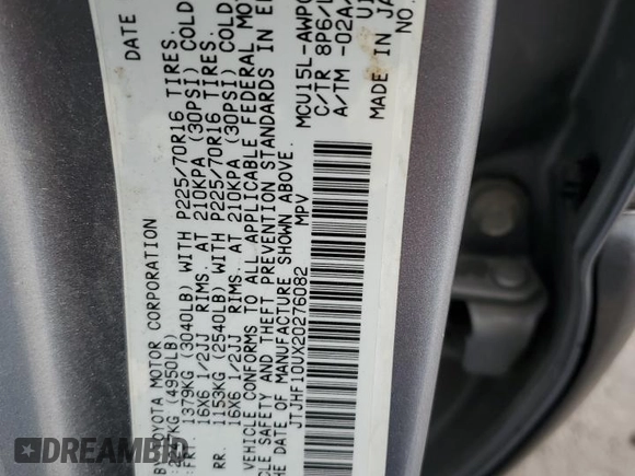 2002 Lexus RX 300 with VIN JTJHF10UX20276082, listed as a Copart auction lot 71266754 with 224,421 mi miles and Salvage Title. Bid and sale history available at carsss.com. Image 14.