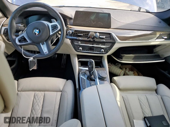 2020 BMW 5 Series M550i xDrive with VIN WBAJS7C09LCE06865, listed as a Copart auction lot 60140955 with Not provided miles and Salvage title. Bid and sale history available at DreamBid. Image 8.