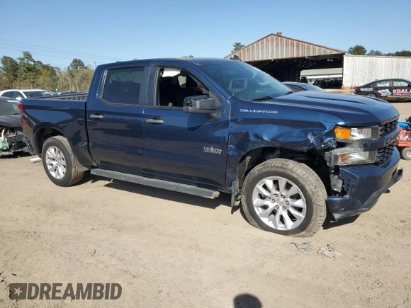 2020 Chevrolet Silverado 1500 Custom with VIN 1GCPWBEH5LZ106046, listed as a Copart auction lot 50284605 with 186,847 mi miles and Salvage Title. Bid and sale history available at carsss.com. Image 4.