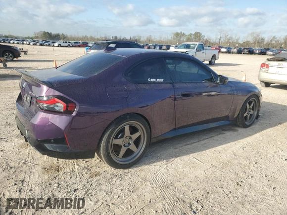 2022 BMW 2 Series M240i xDrive with VIN 3MW53CM03N8C68415, listed as a Copart auction lot 48962035 with 37,209 mi miles and Salvage title. Bid and sale history available at DreamBid. Image 3.