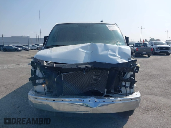 2024 Chevrolet Express Cargo with VIN 1GCWGAFP2R1279801, listed as a IAAI auction lot 42235836 with 11,611 mi miles and . Bid and sale history available at DreamBid. Image 13.