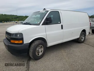 2020 Chevrolet Express Cargo with VIN 1GCWGAFP4L1248766, listed as a Copart auction lot 57220355 with 129,880 mi miles and Clean title. Bid and sale history available at DreamBid. Image 1.