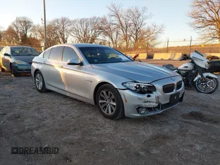2016 BMW 5 Series 528i with VIN WBA5A5C58GG347422, listed as a IAAI auction lot 41116626 with 134,945 mi miles. Bid and sale history available at carsss.com. Image 1.