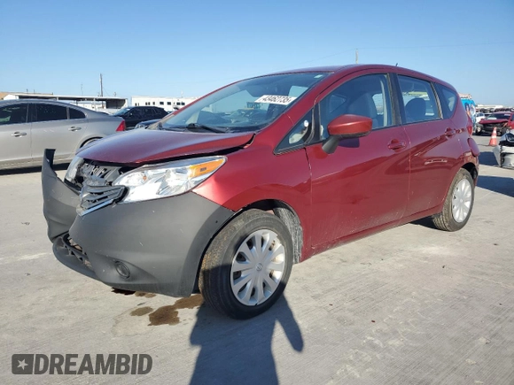 2016 Nissan Note S with VIN 3N1CE2CP8GL395368, listed as a Copart auction lot 43462735 with 63,716 mi miles and Salvage Title. Bid and sale history available at DreamBid. Image 1.