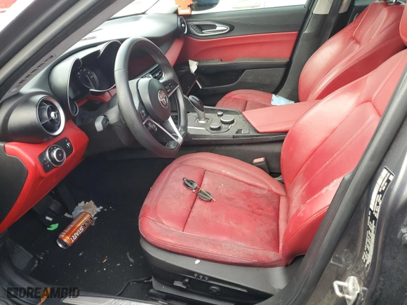 2018 Alfa Romeo Giulia with VIN ZARFAEBN3J7595289, listed as a Copart auction lot 76635464 with 0 mi miles and Non Repairable. Bid and sale history available at carsss.com. Image 7.