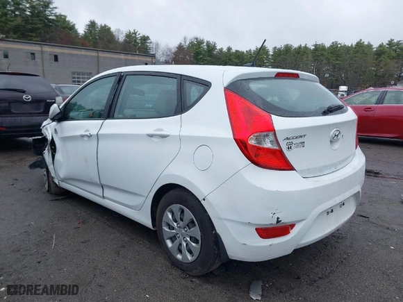 2017 Hyundai Accent SE with VIN KMHCT5AE7HU348681, listed as a IAAI auction lot 41944939 with 136,516 mi miles. Bid and sale history available at carsss.com. Image 3.